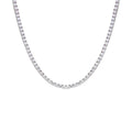 CZ Tennis Necklace White Gold