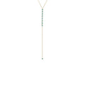 CZ Multi Bezel Station Lariat Necklace