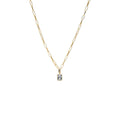 Baguette CZ Paperclip Pendant Necklace