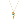 Colorful Enamel Fish Pendant Necklace