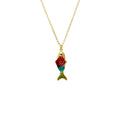 Multi Color Scales Fish Pendant Necklace