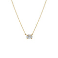 CZ Oval Shape Pendant Necklace