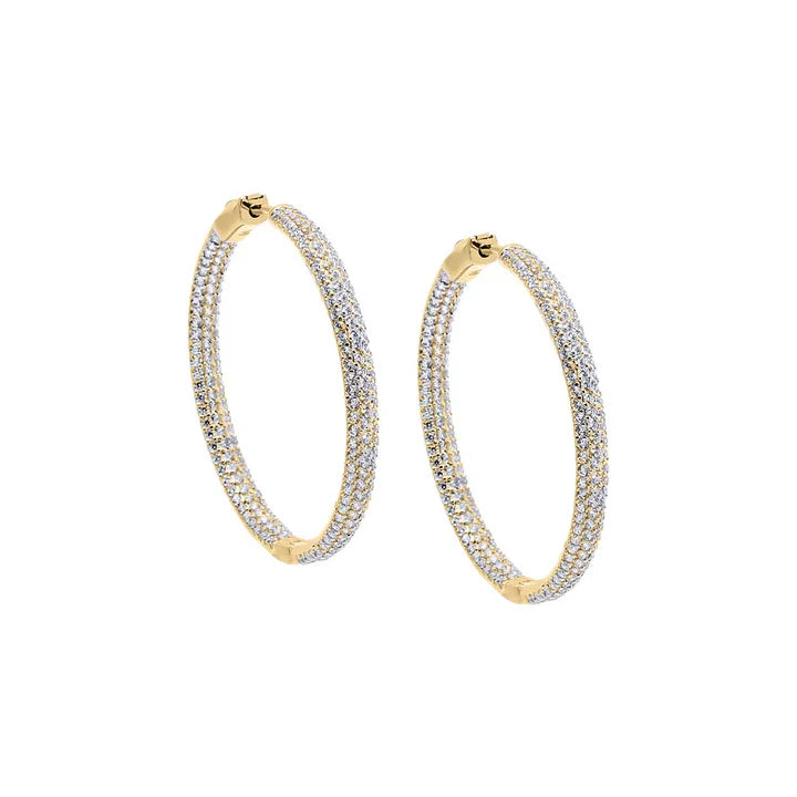 CZ Pavé Chunky Hoop Earring