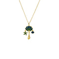 Enamel Seashell Charm Pendant Necklace